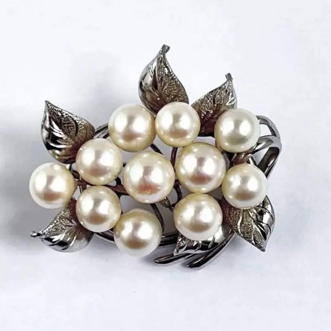 STERLING刻印（SV925）真珠ブローチ 多粒パール ヴィンテージ - メルカリ