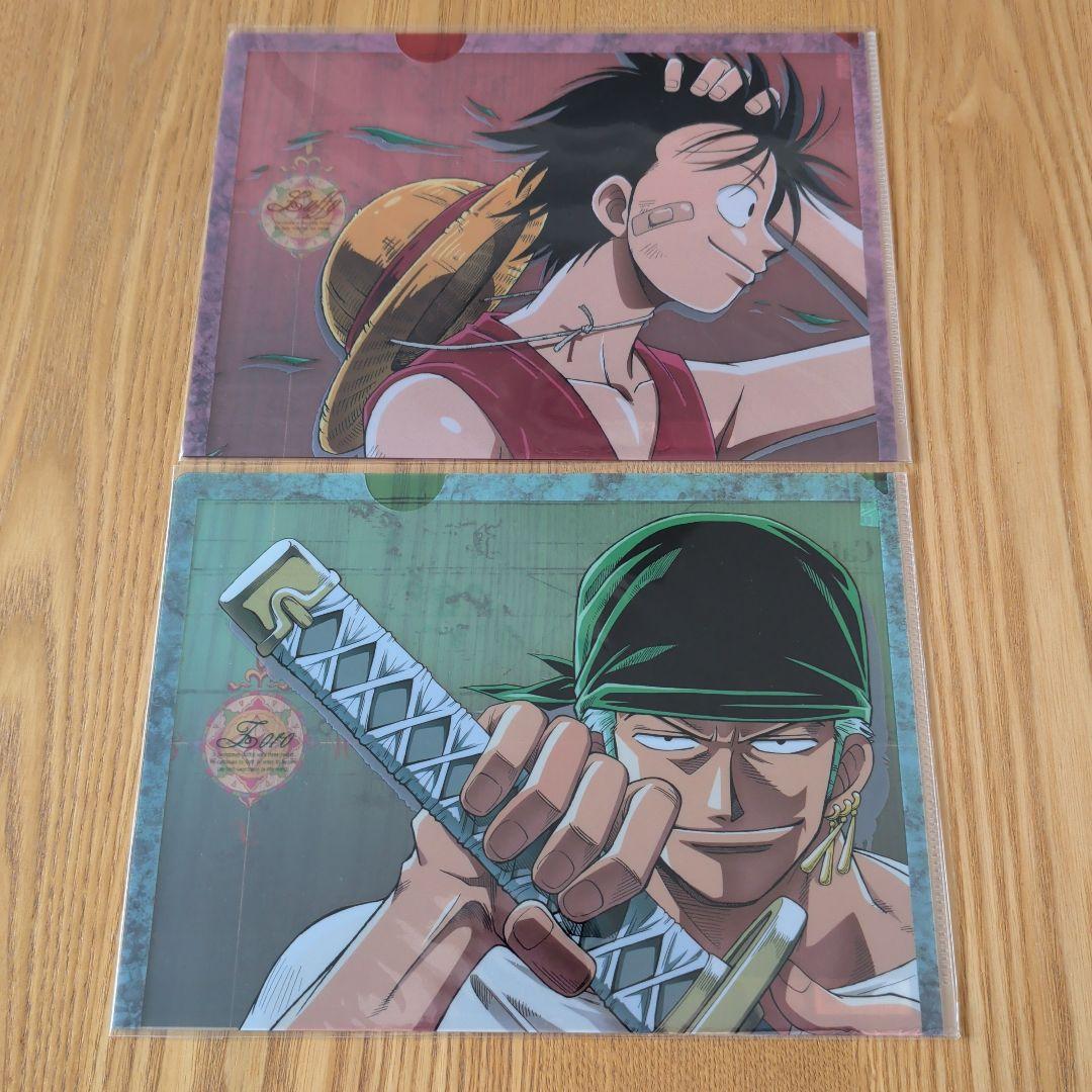 ONE PIECE クリアファイル2枚（ルフィ＆ゾロ）B5サイズ ONE PIECE』クリアファイル2枚セット（A4＆B5） ルフィ
