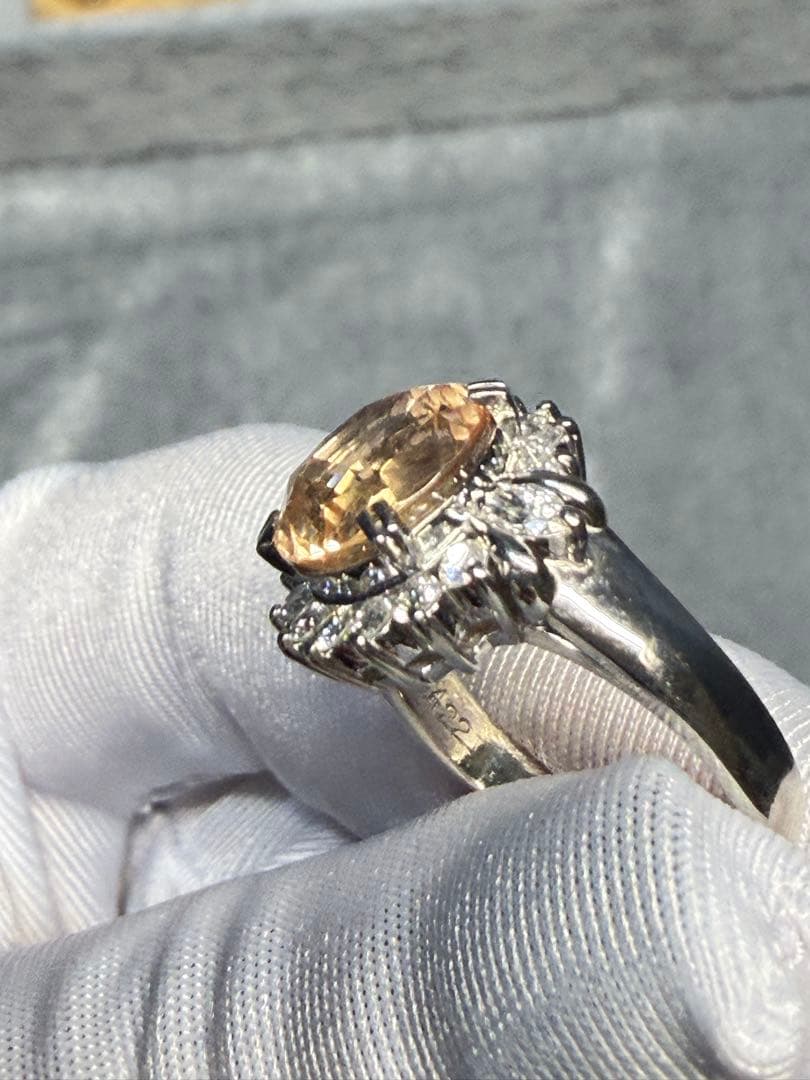 定価百万以上三越ブランドパパラチアカラー サファイア ダイヤモンド リング