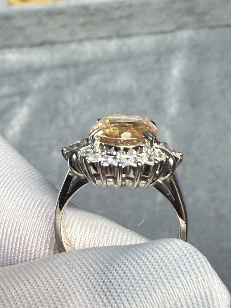 定価百万以上三越ブランドパパラチアカラー サファイア ダイヤモンド リング