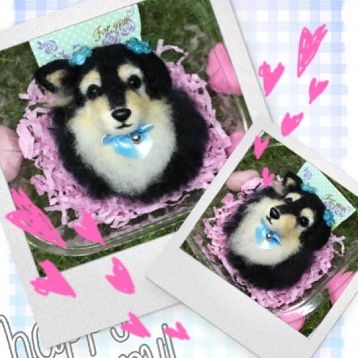 ☆様 犬羊毛フェルトストラップ MO様 犬 羊毛フェルトストラップ