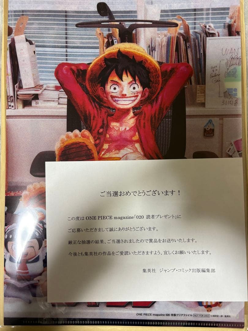 ワンピース マガジン クリアファイル 当選品