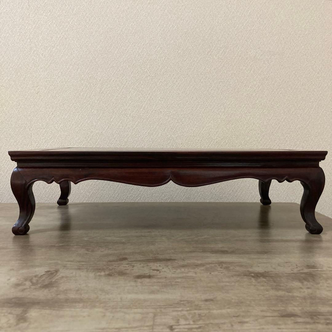 唐木 高級花台 置物台〈検 花梨 紫檀 黒檀 李朝 中国古玩 アンティーク