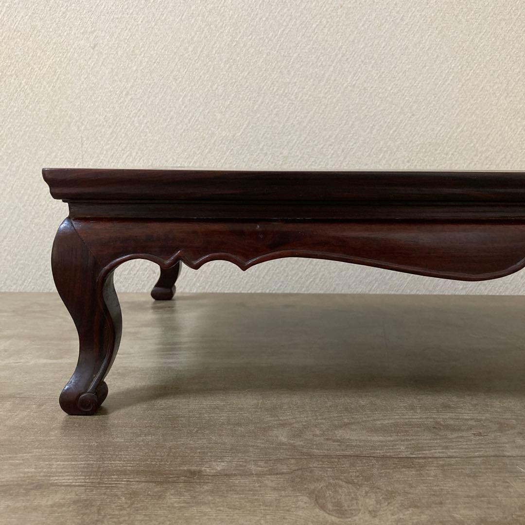 唐木 高級花台 置物台〈検 花梨 紫檀 黒檀 李朝 中国古玩 アンティーク