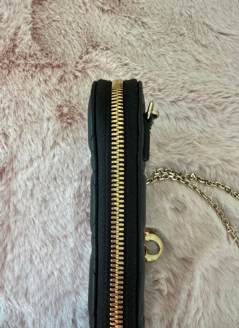 Ladydior フォンホルダー　カナージュラムスキン　保存袋付き