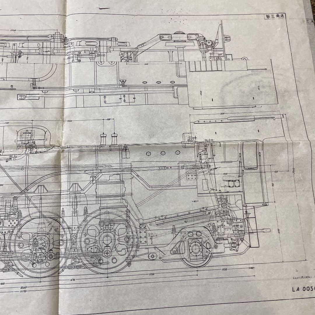 国鉄　鉄道　C63形　蒸気機関車　SL 図面　設計図　2枚