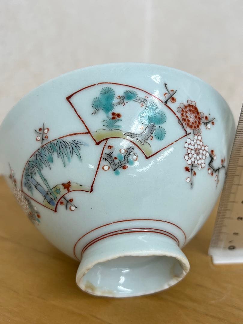 明治 右衛門 日本製お茶碗　名品　アンティーク唐物　古美術品　　骨董　江戸　青磁 明治 右衛門 日本製お茶碗 名品 アンティーク唐物 古美術品 骨董 江戸