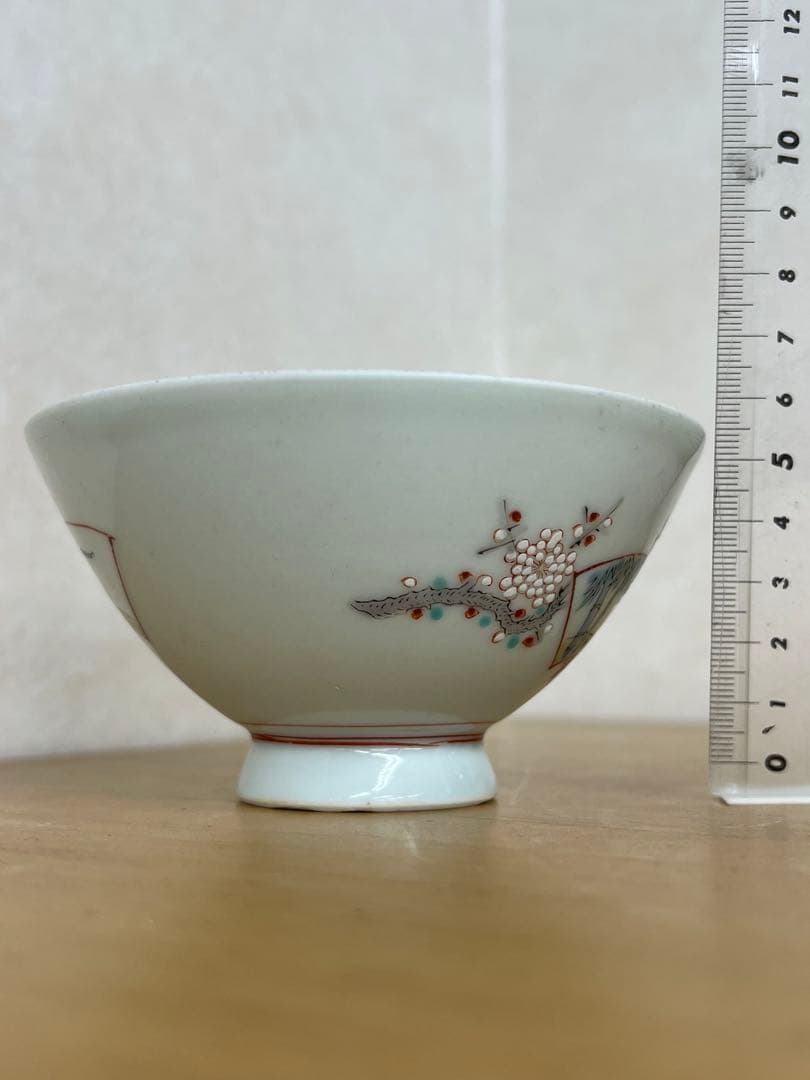 明治 右衛門 日本製お茶碗 名品 アンティーク唐物 古美術品 骨董 江戸