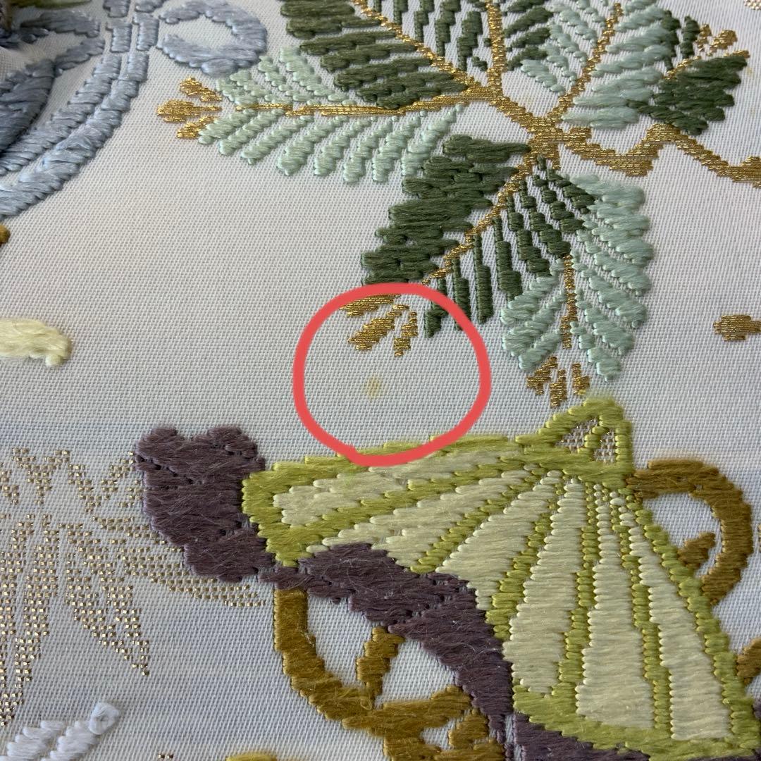 【井澤屋】利休バッグ　和装用バッグ クリーム色 唐織　707292