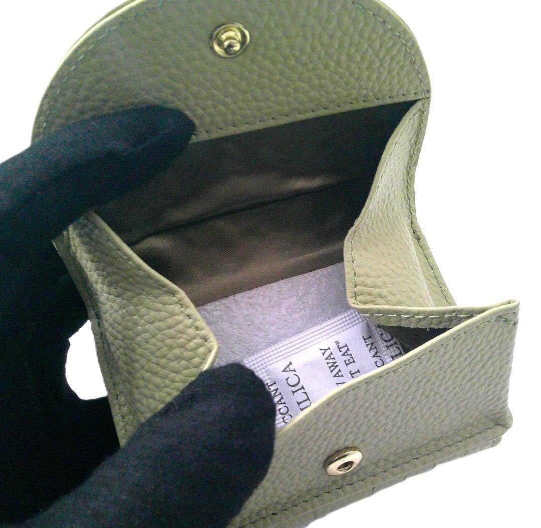 ★未使用 HASHIBAMI ハシバミ 財布 ステッチWフェイス ミニウォレット