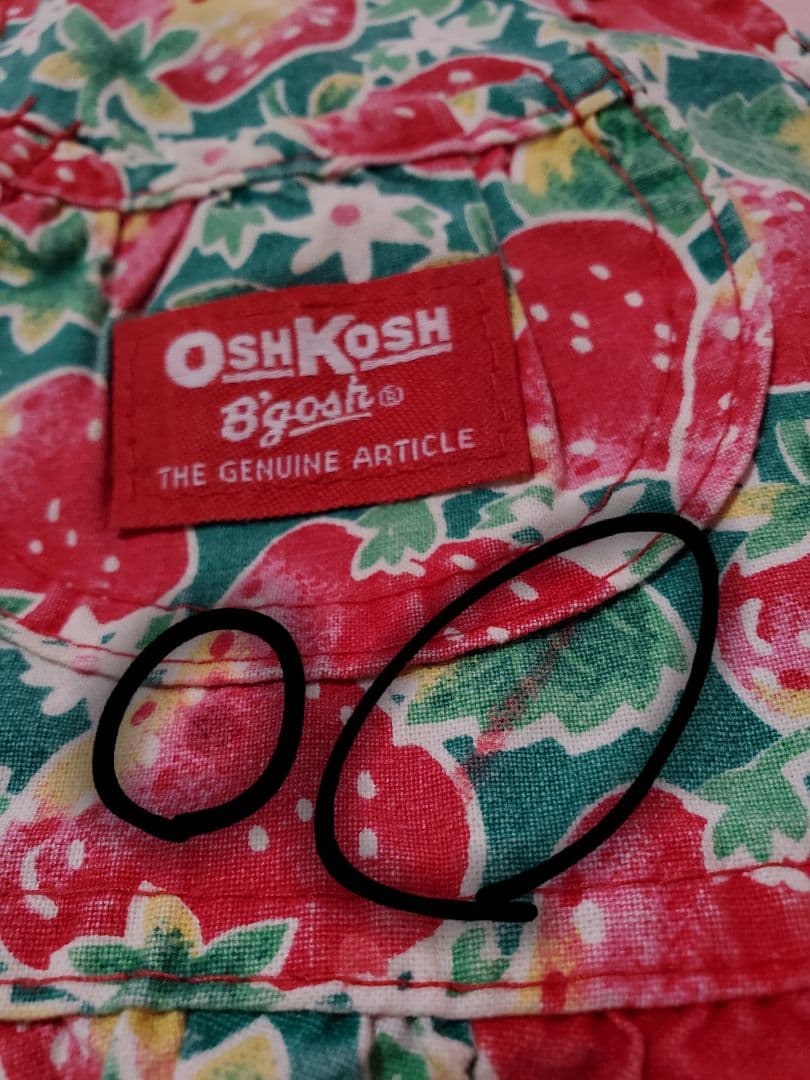 oshkosh 希少いちご　オーバーオール