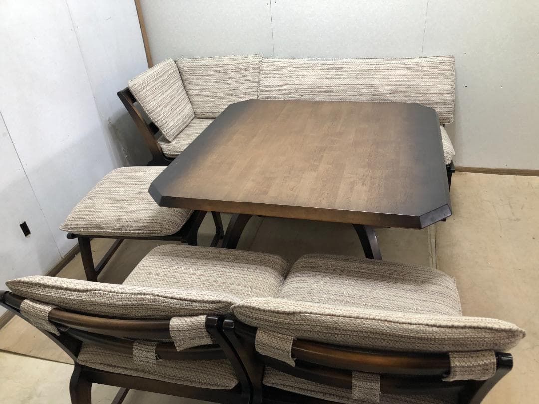 ナフコ　ホノカ　リビングダイニング　6点セット　ブラウン　250325-1