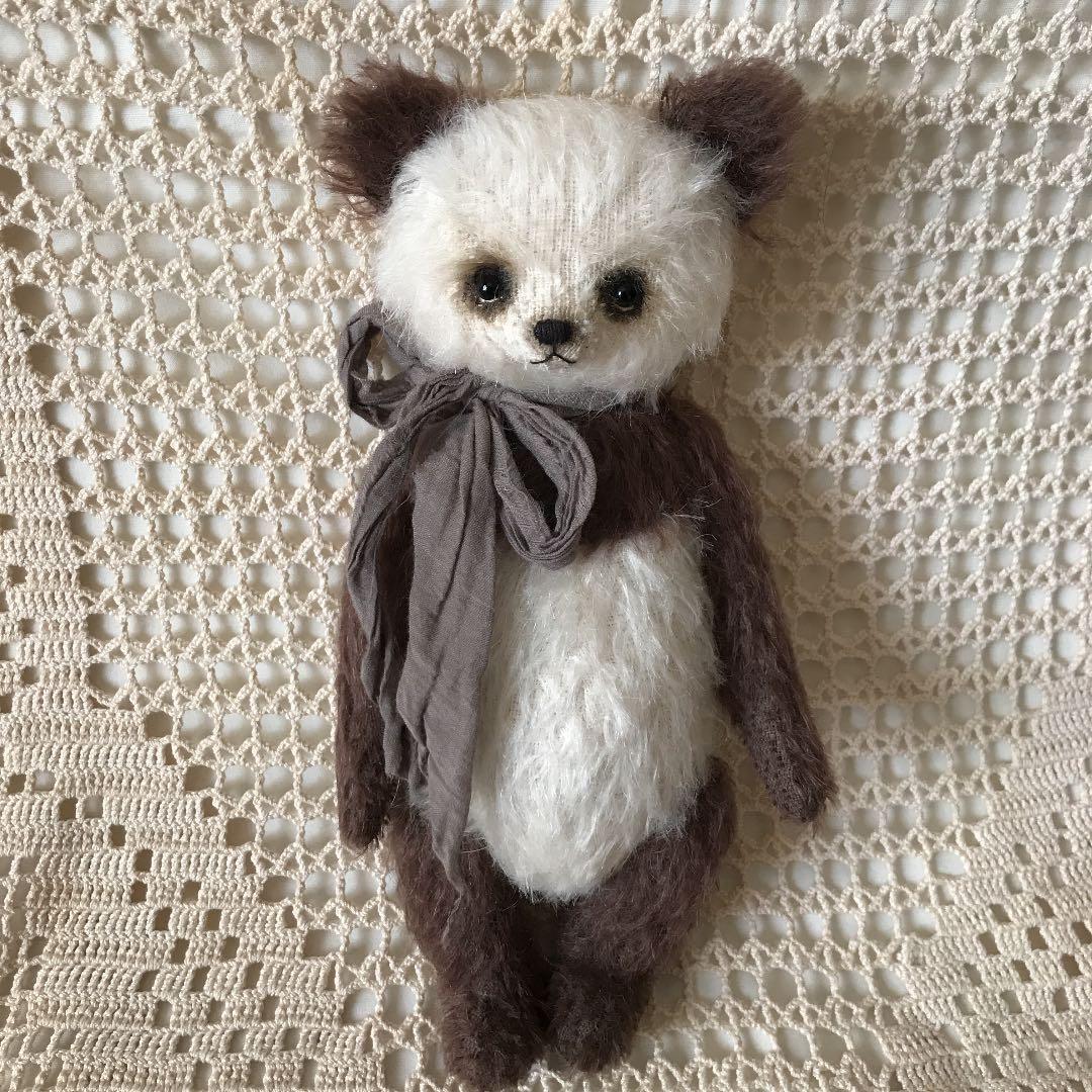 人気 海外テディベア 作家さま テディ パンダ 新品未使用 いちごチョコ