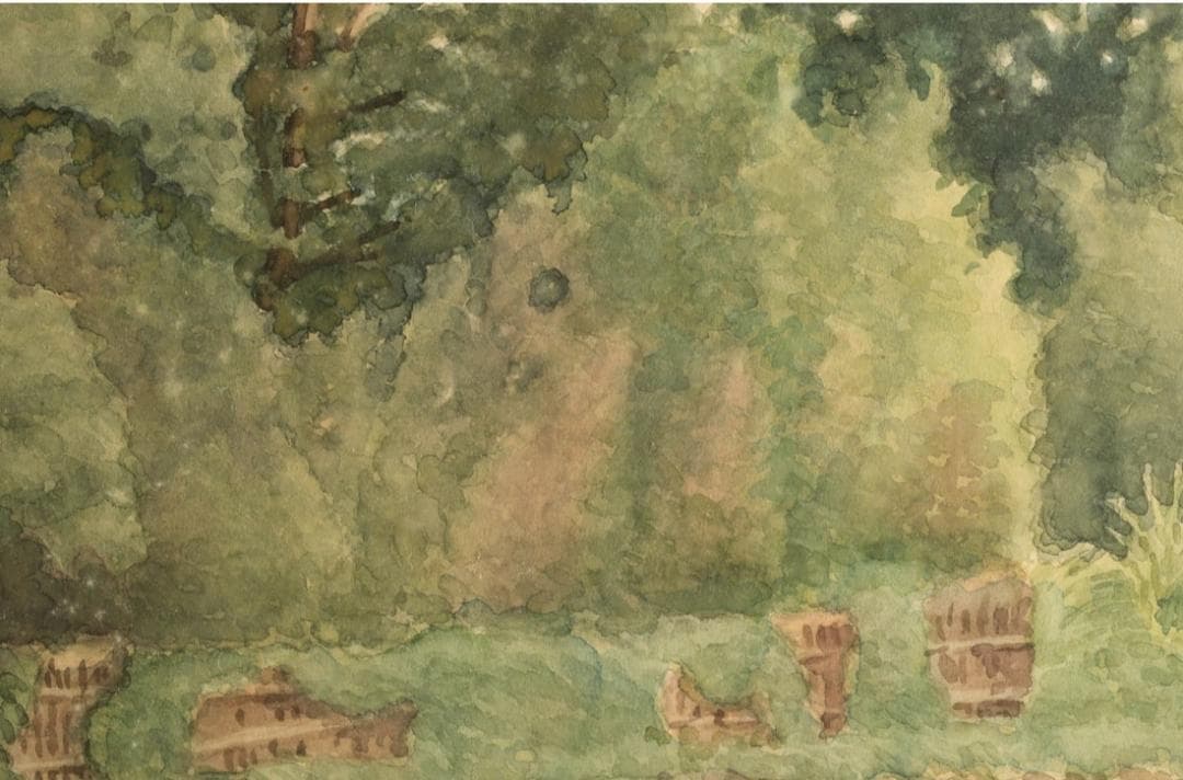 【安井慶一郎鑑定】◆『安井曽太郎 風景画』水彩 真筆◆検）浅井忠 梅原龍三郎