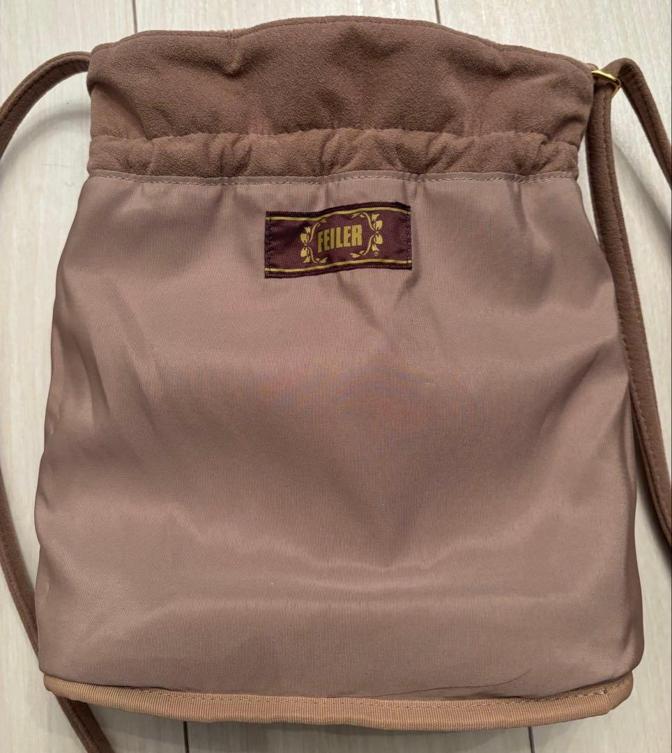 FEILER ハイジ 巾着ショルダーバッグ ベージュ