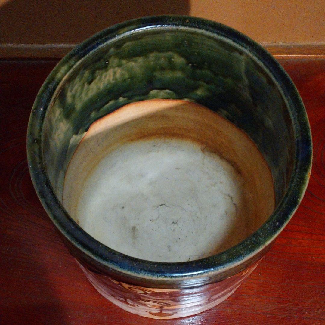織部壺・鉢・鉢カバー 陶器製
