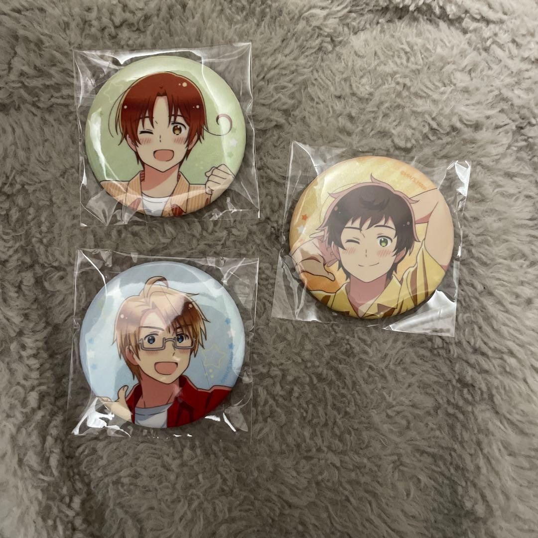 ヘタリア ラウンドワン 缶バッジ スペイン イタリア アメリカ 3個