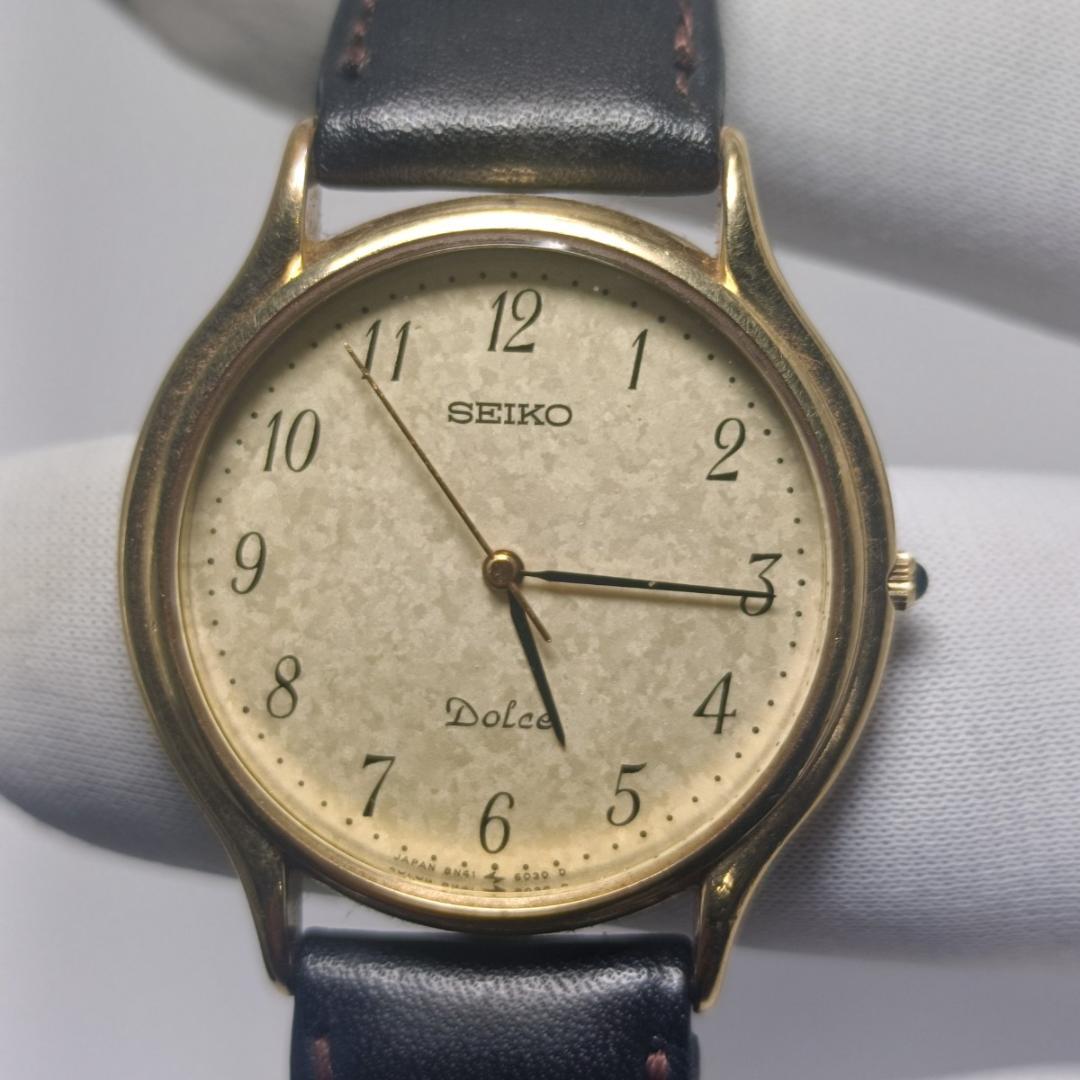 新品電池交換済 セイコー 8N41-6010 DOLCE ステンレスゴールド