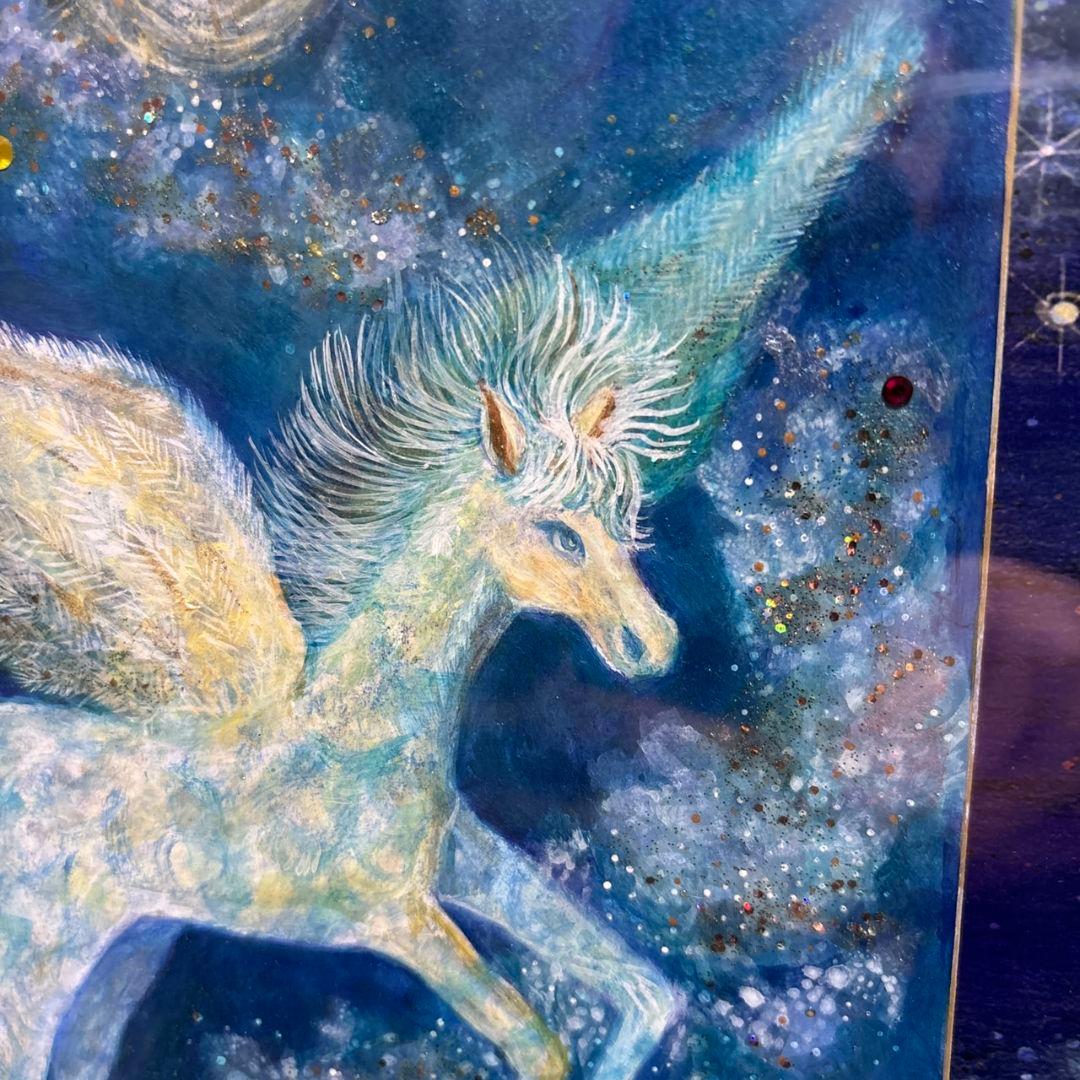 かわぐちゆうこ　額装　宇宙描吾子