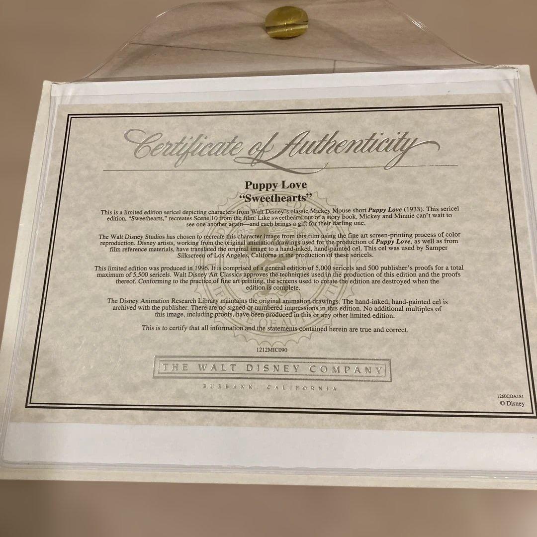 限定品】東京ディズニーリゾート ミッキー ミニー セリセル 真正証明書付