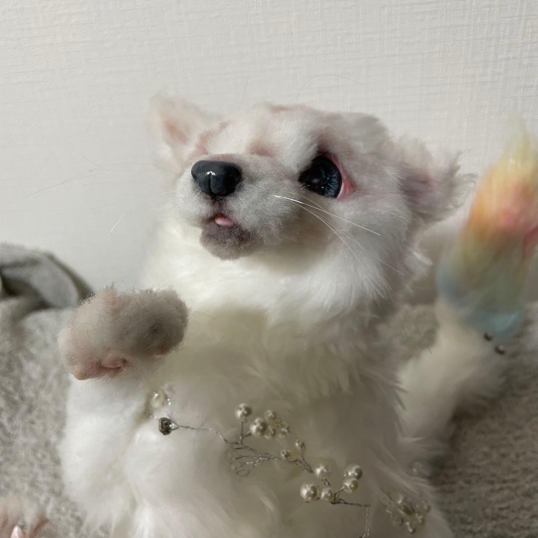 ハンドメイド 狼 ぬいぐるみ SakuBear テディベア ぬいぐるみ