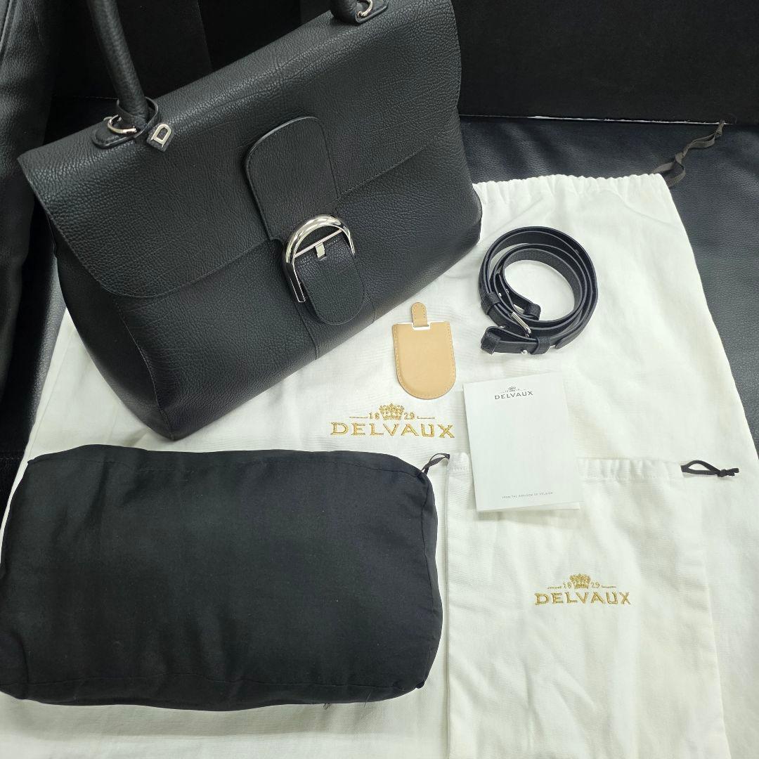 【定価110万円】DELVAUX ブリヨン MM ロデオ　カーフ　ブラック　現行