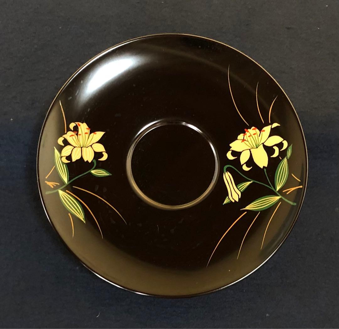 《R》煎茶 絵変り草花蒔絵 茶托12客 橋本春路作 251016い3