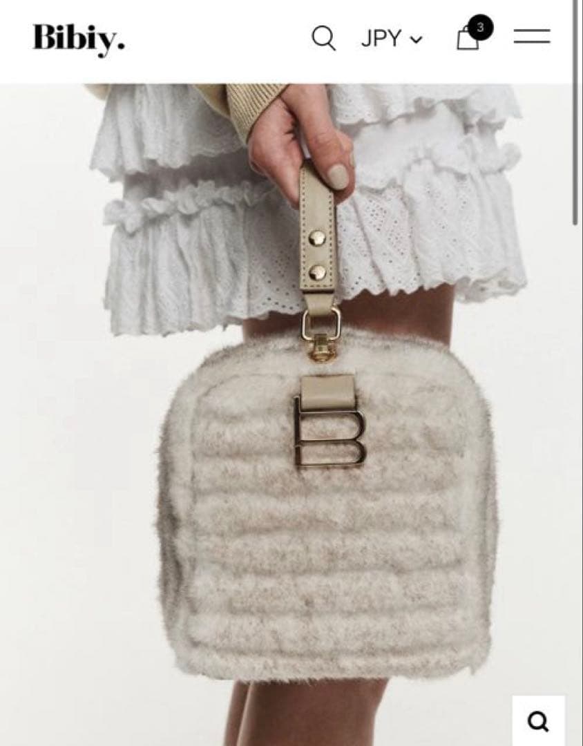 N*ン様 Bibiy B. FUR BOX BAG ベージュ