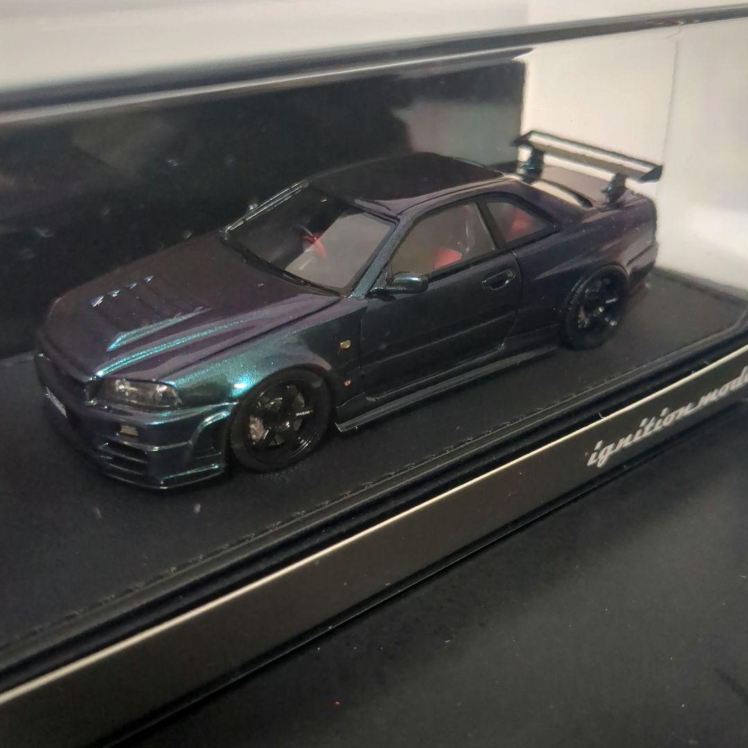 【保護ケースつき】ニスモ R34 GT-R Z-tune ミッドナイトパープル