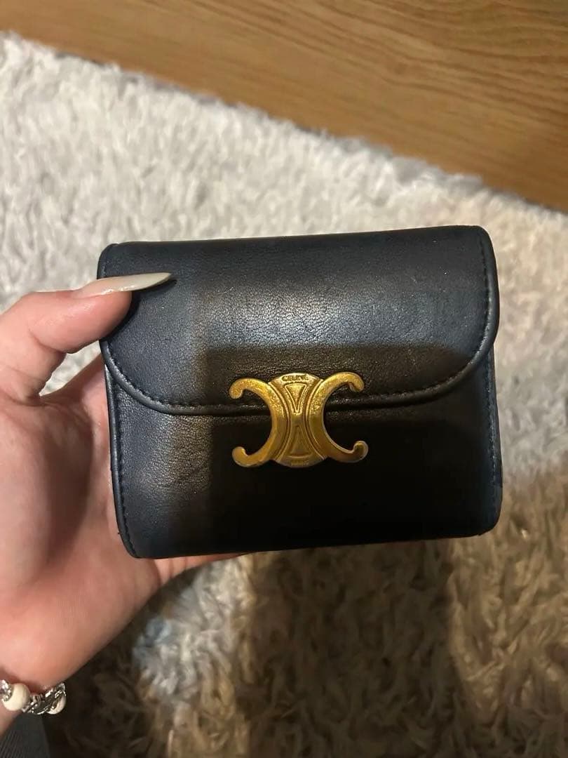 CELINE ブラック 三つ折り財布