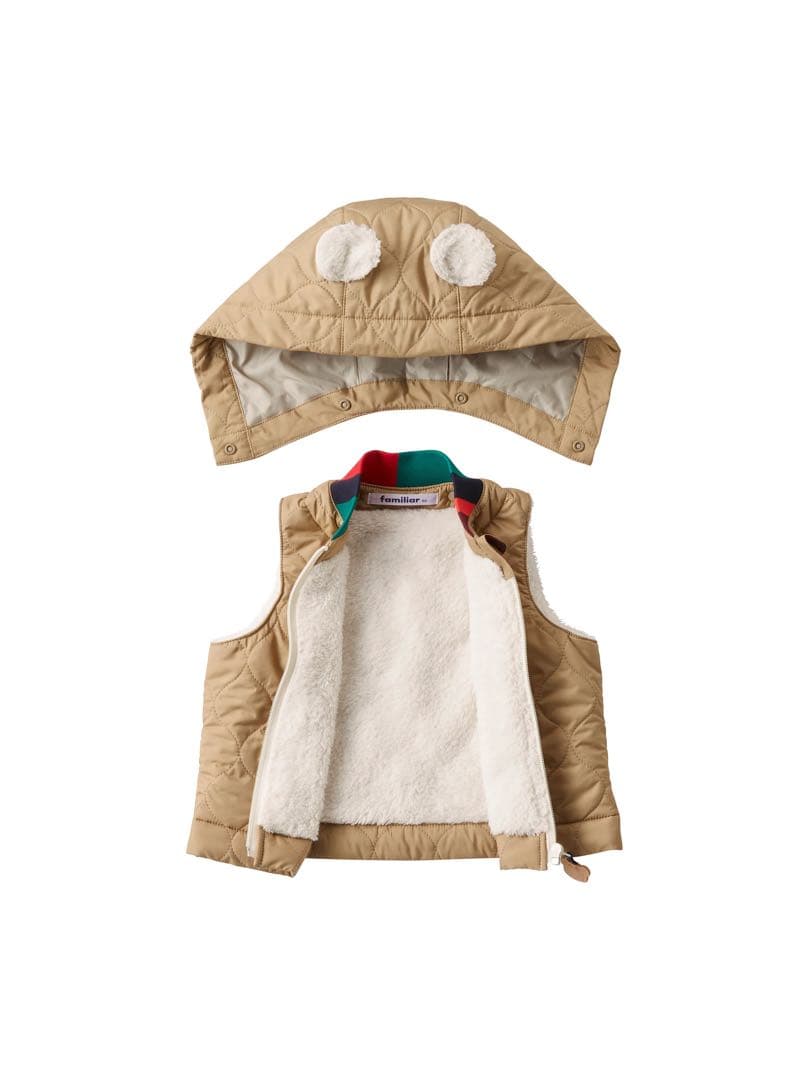 familiar キルティングベスト 90 ネイビー