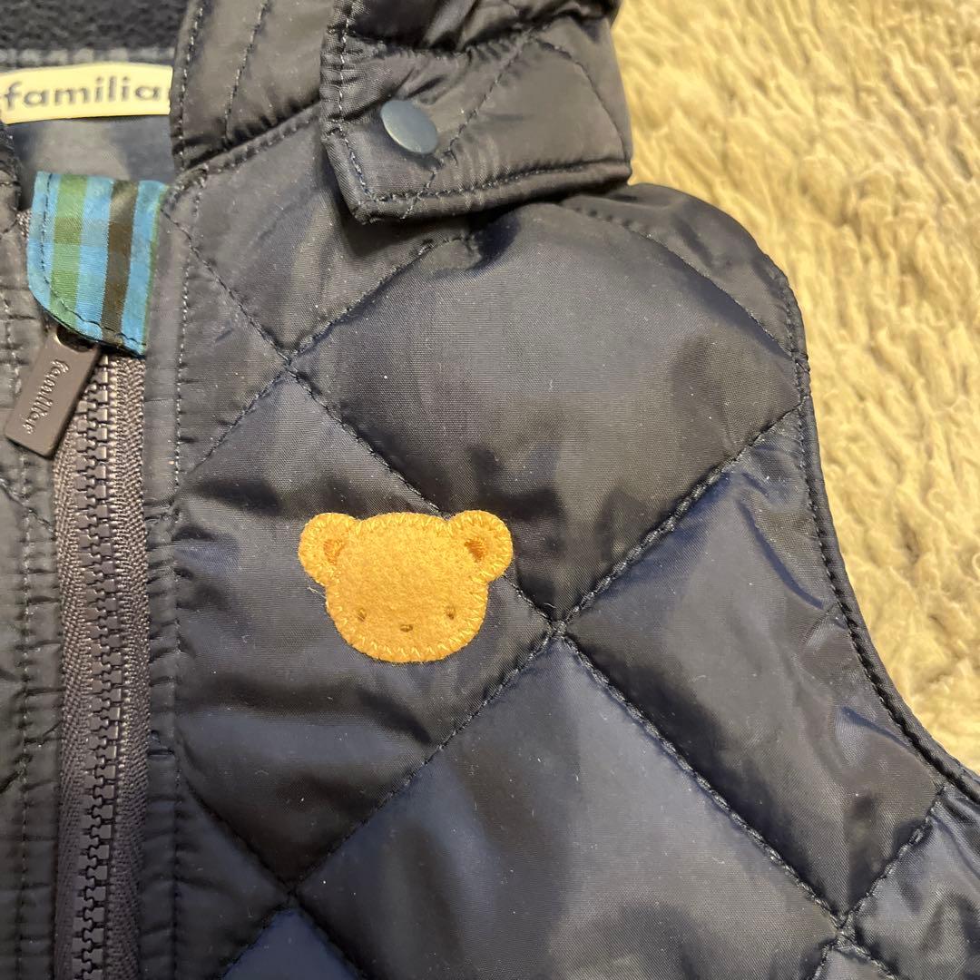 familiar キルティングベスト 90 ネイビー