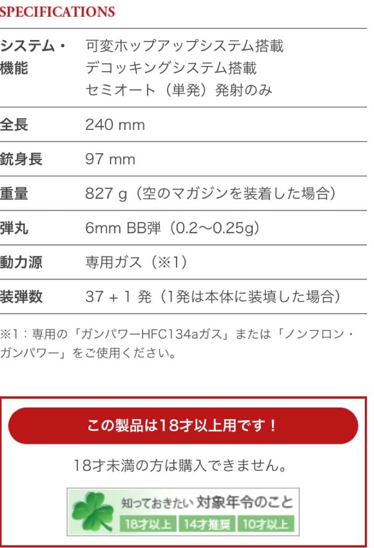 【完全限定品】東京マルイ バイオハザード　センチネル ナイン　レオンモデル