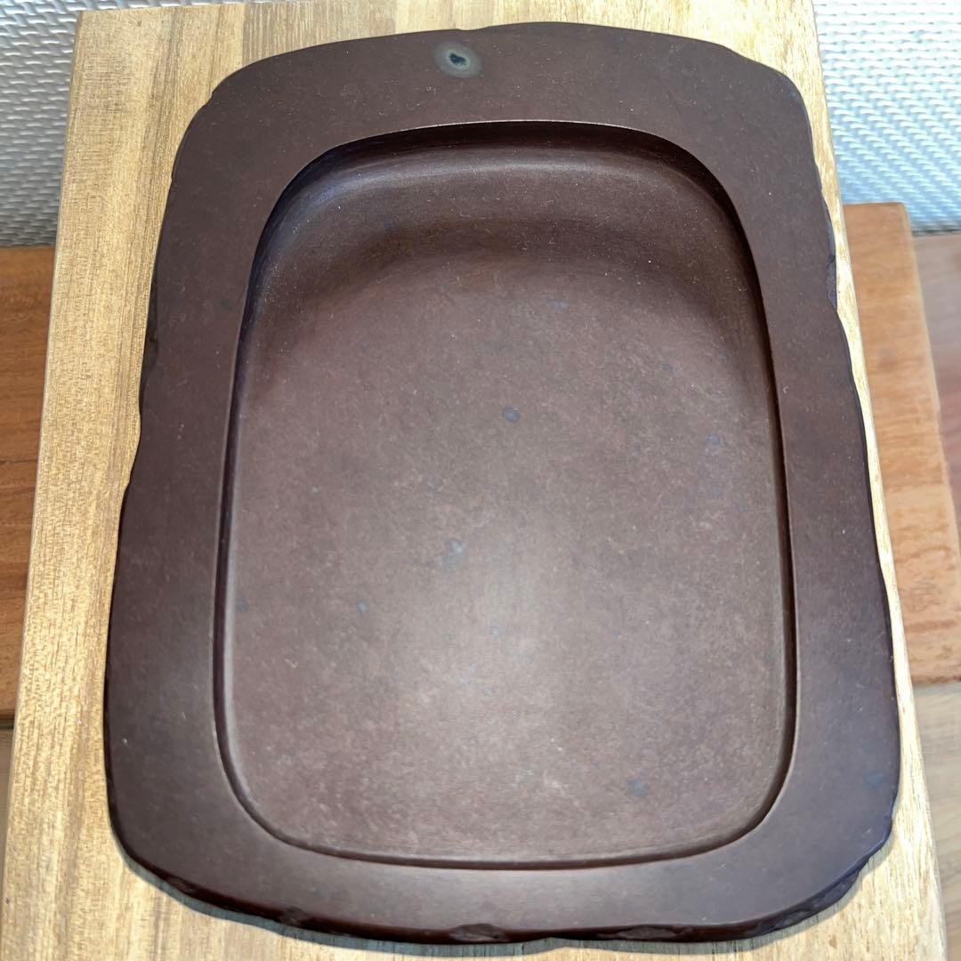 ⭕️赤間硯 野面硯 名工 堀尾卓司 新品美品 宝物 玉弘堂 女性好み作品