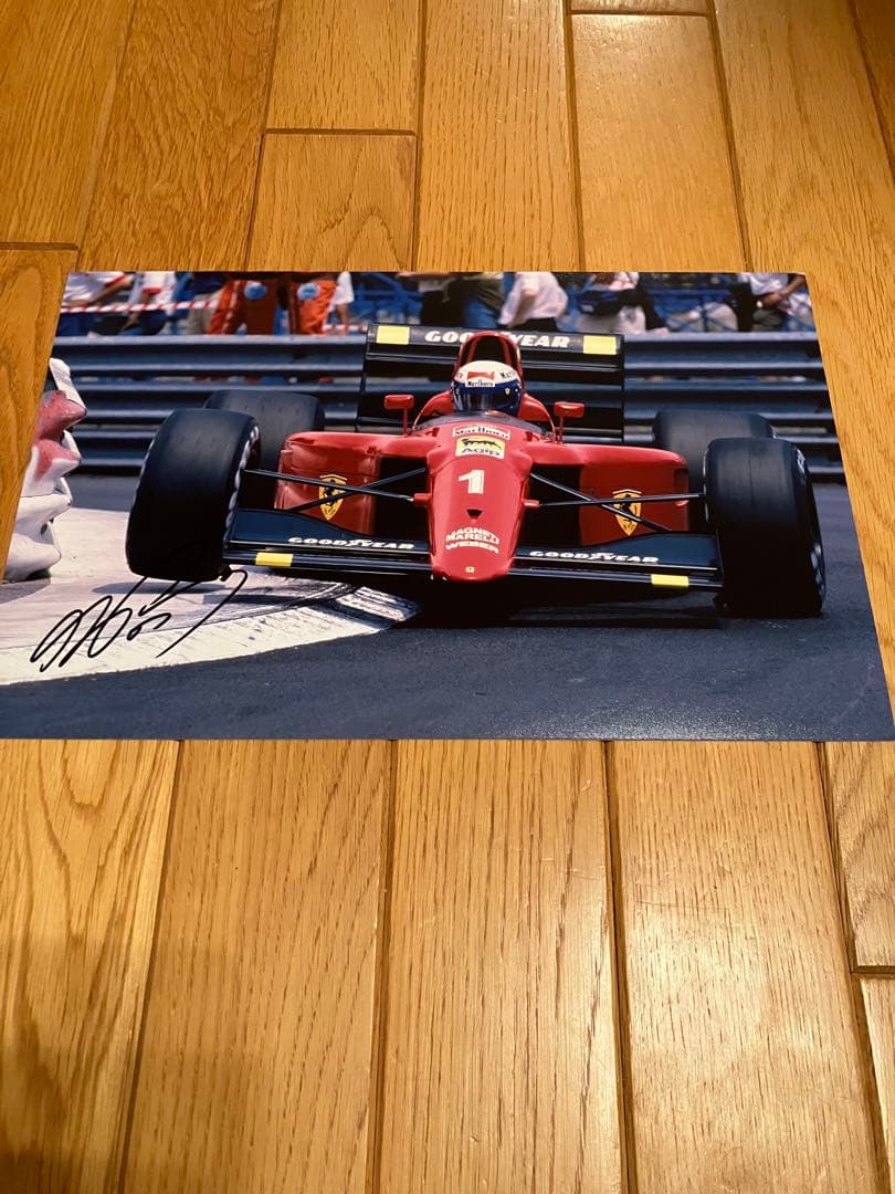 アラン　プロスト　フェラーリ　直筆サイン　モナコGP 証明書付き　1990