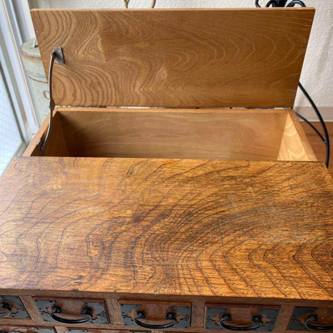 最終】小箪笥 薬箱 裁縫箱 小物棚 17杯 和モダン テレビ台 隠