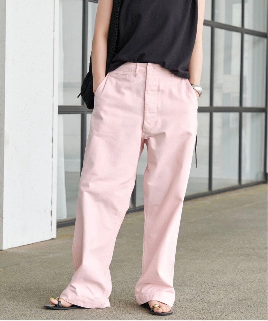 Spick&SpanスピックアンドスパンHiguchi×Sチノワイドパンツピンク