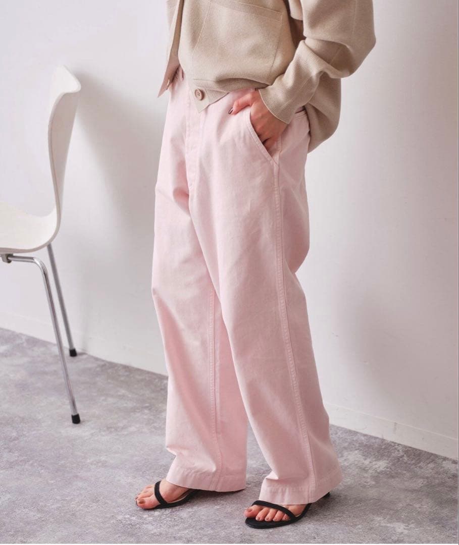 Spick&SpanスピックアンドスパンHiguchi×Sチノワイドパンツピンク