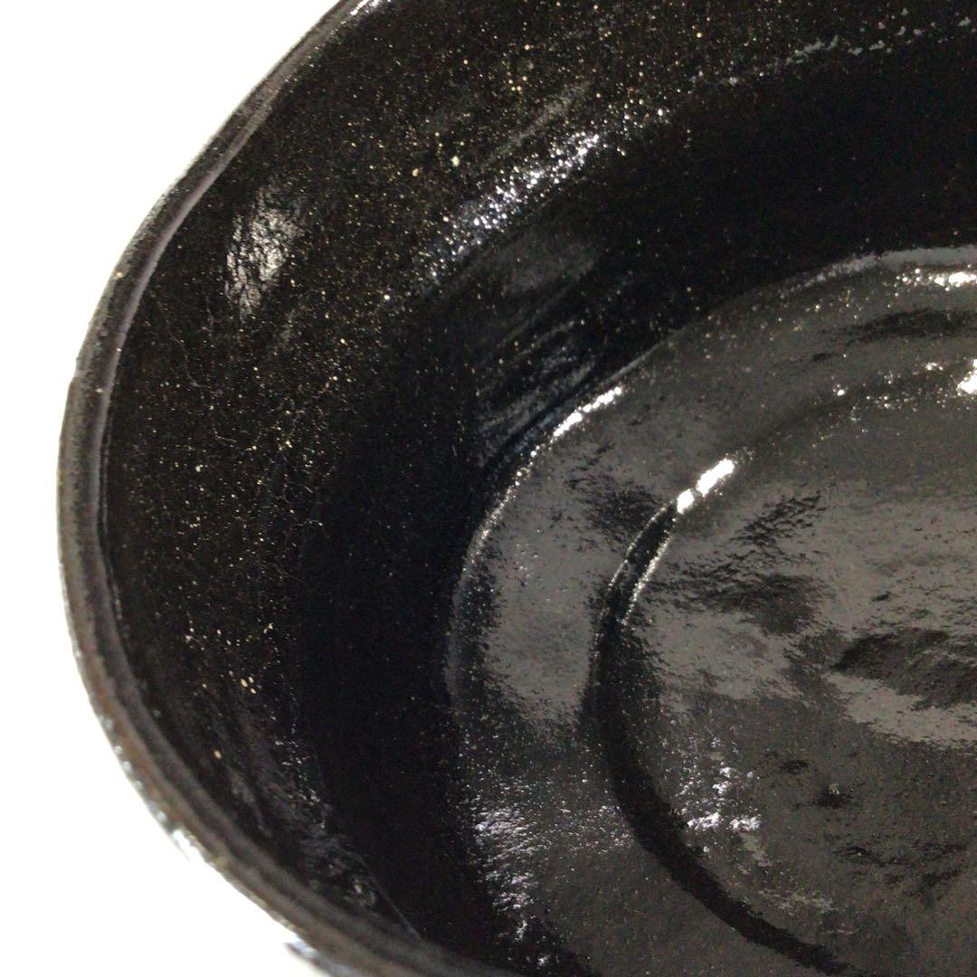 Ｐ２２４　茶碗　『吉祥造』『大徳寺　西垣宗興　箱書』『黒楽茶碗』　共箱　茶道具