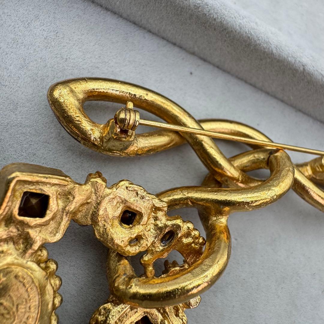 ヴィンテージ】Christian Lacroix ブローチ カラーストーン