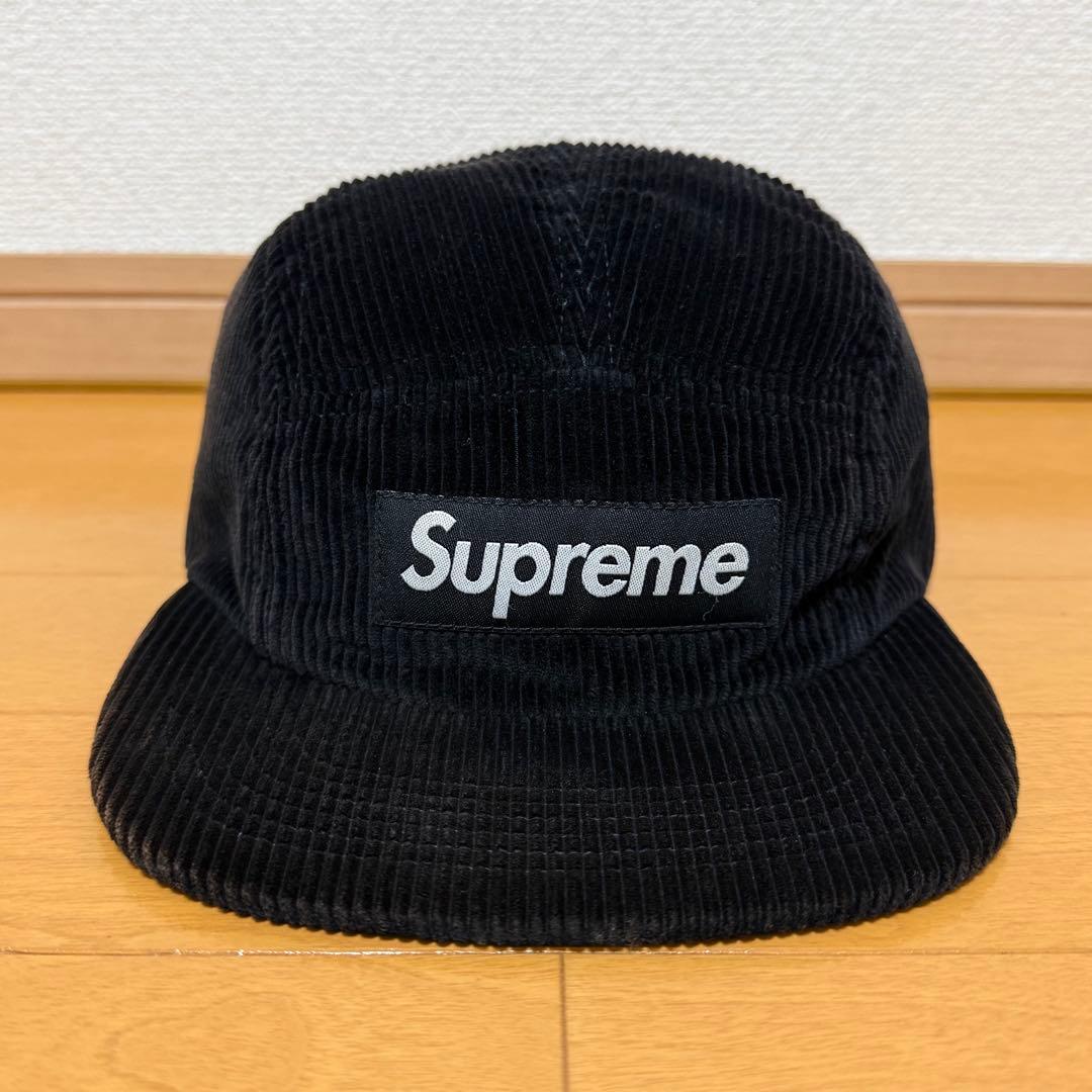 Supreme Corduroy Camp Cap ブラック 18ss - メルカリ