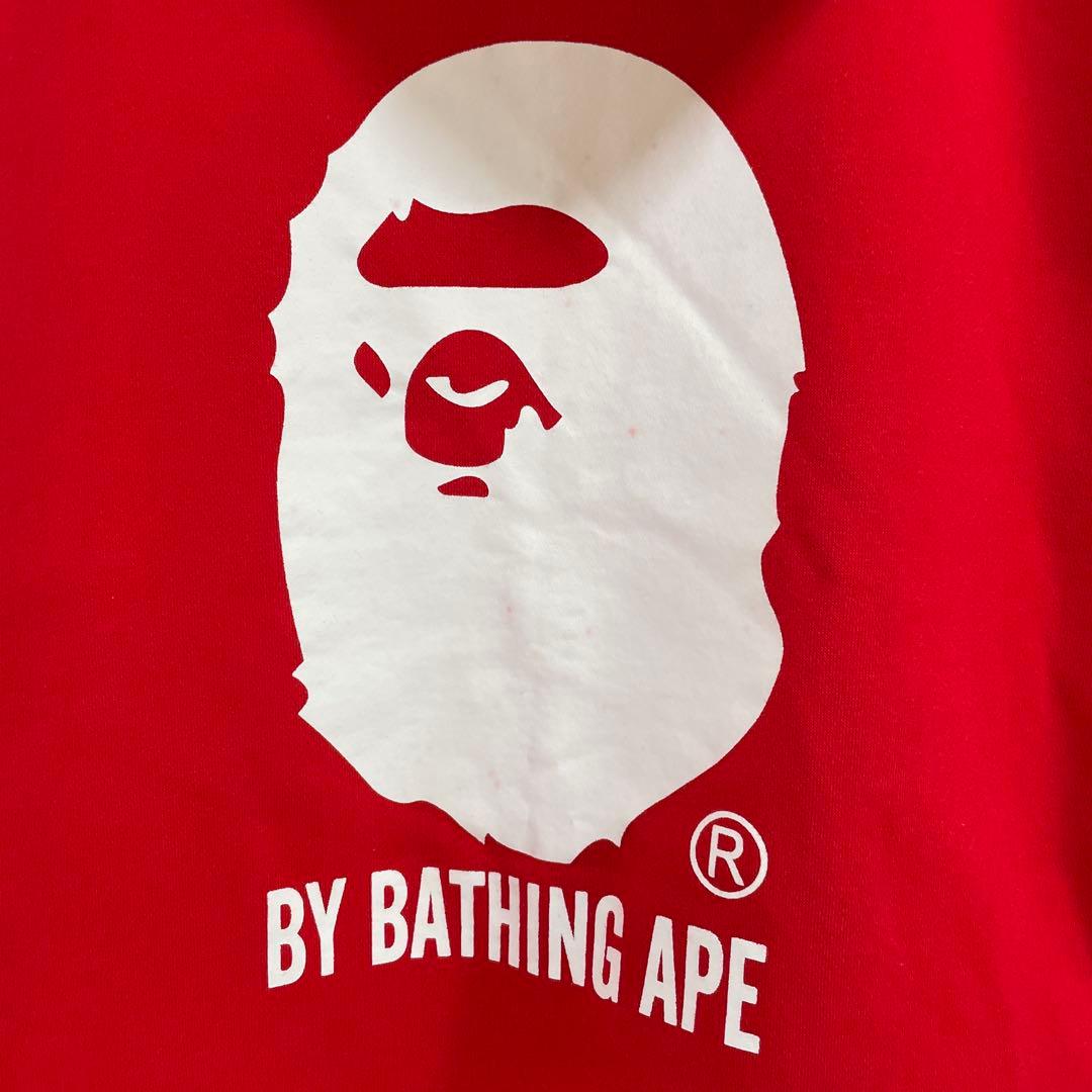 激レア アベイシングエイプ Champion コラボ パーカー 赤 M