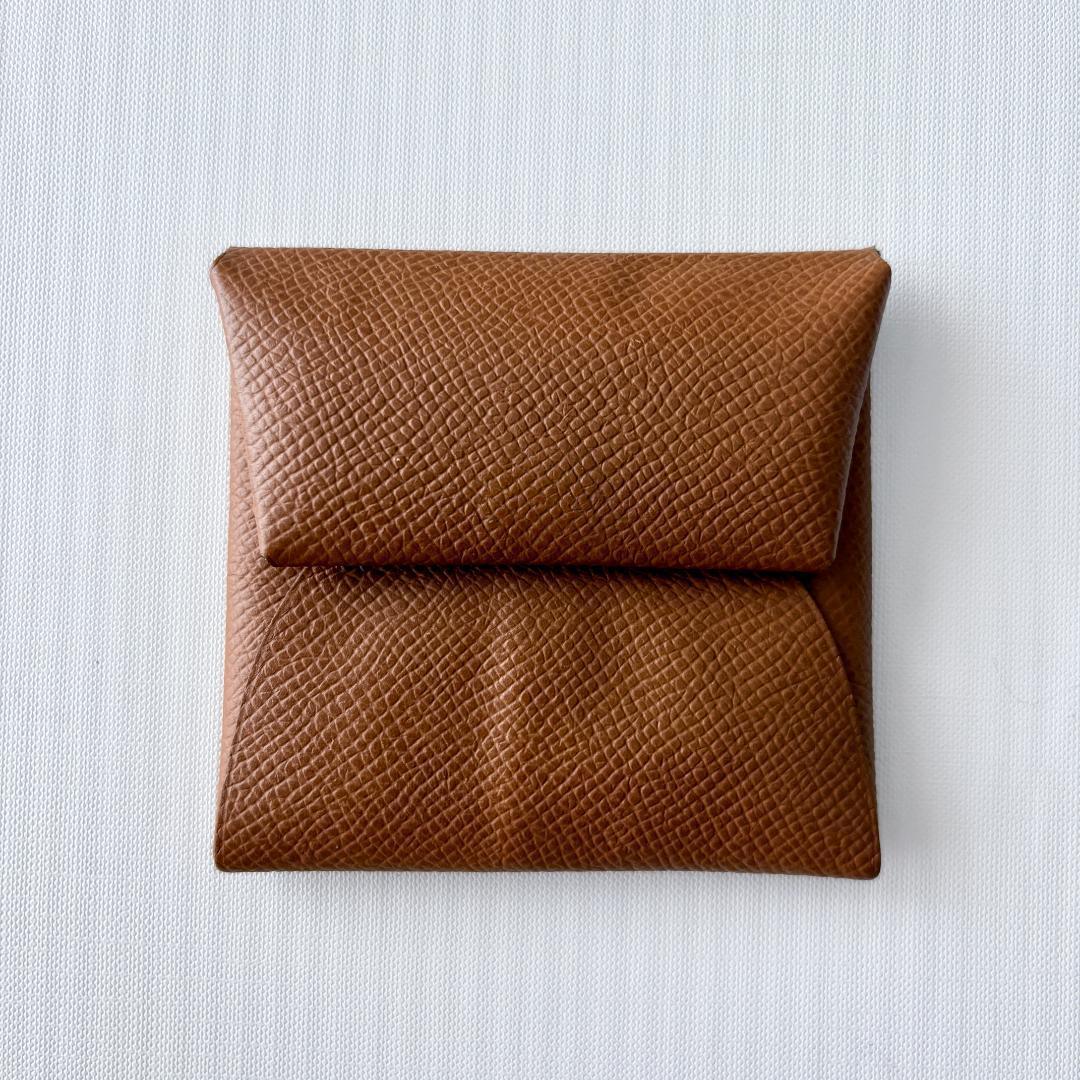 美品 Y刻印『エルメス』バスティア エプソン ゴールド ケース 小銭入れ