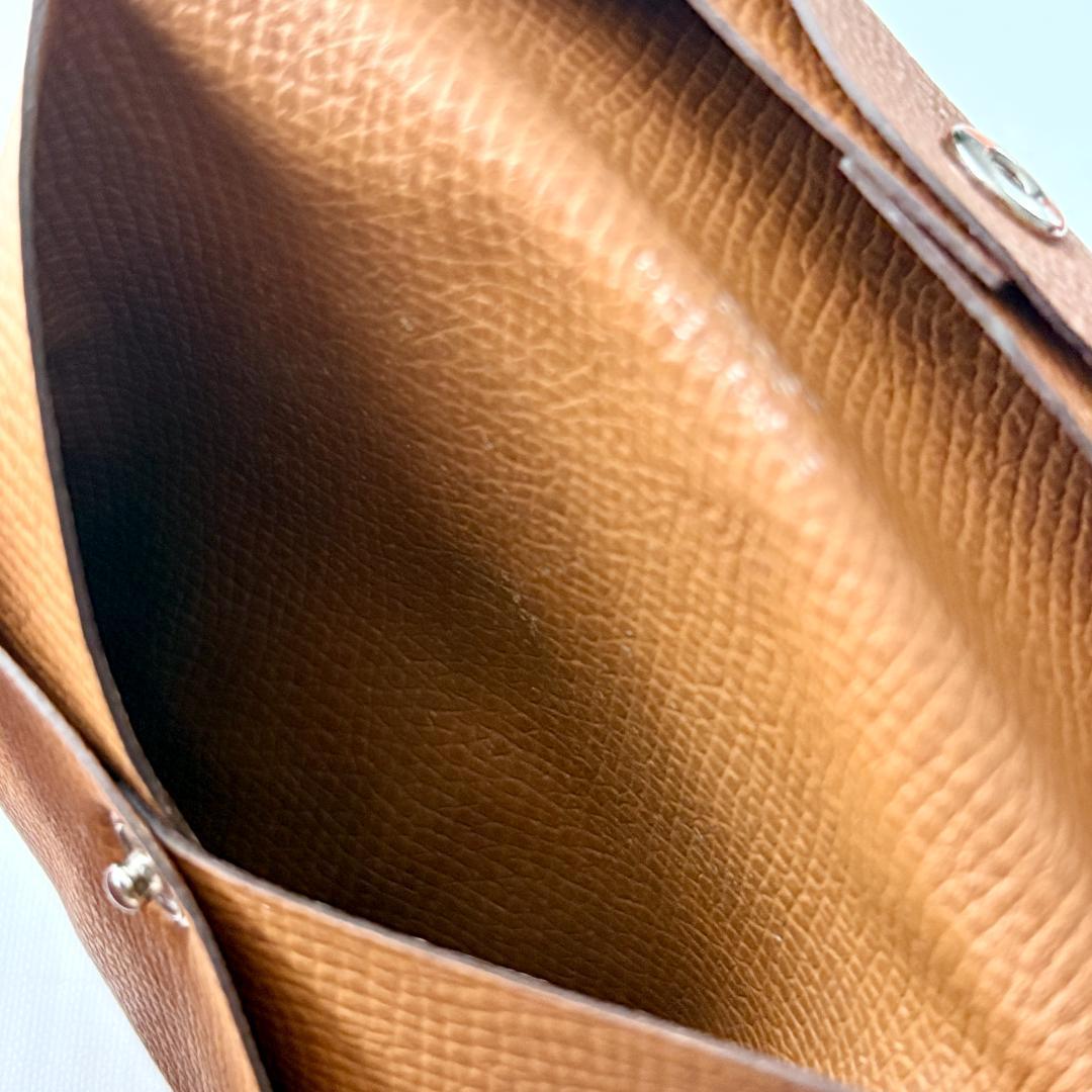 美品 Y刻印『エルメス』バスティア エプソン ゴールド ケース 小銭入れ