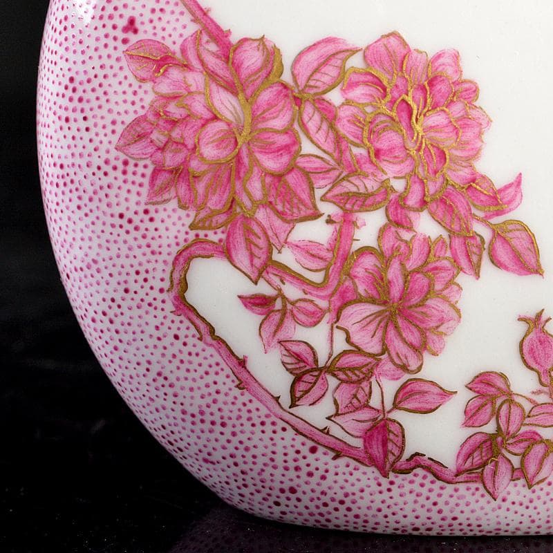 アトリエノート　松村扶佐子作　白磁　柴田是真　下絵　香水入　V　R5725