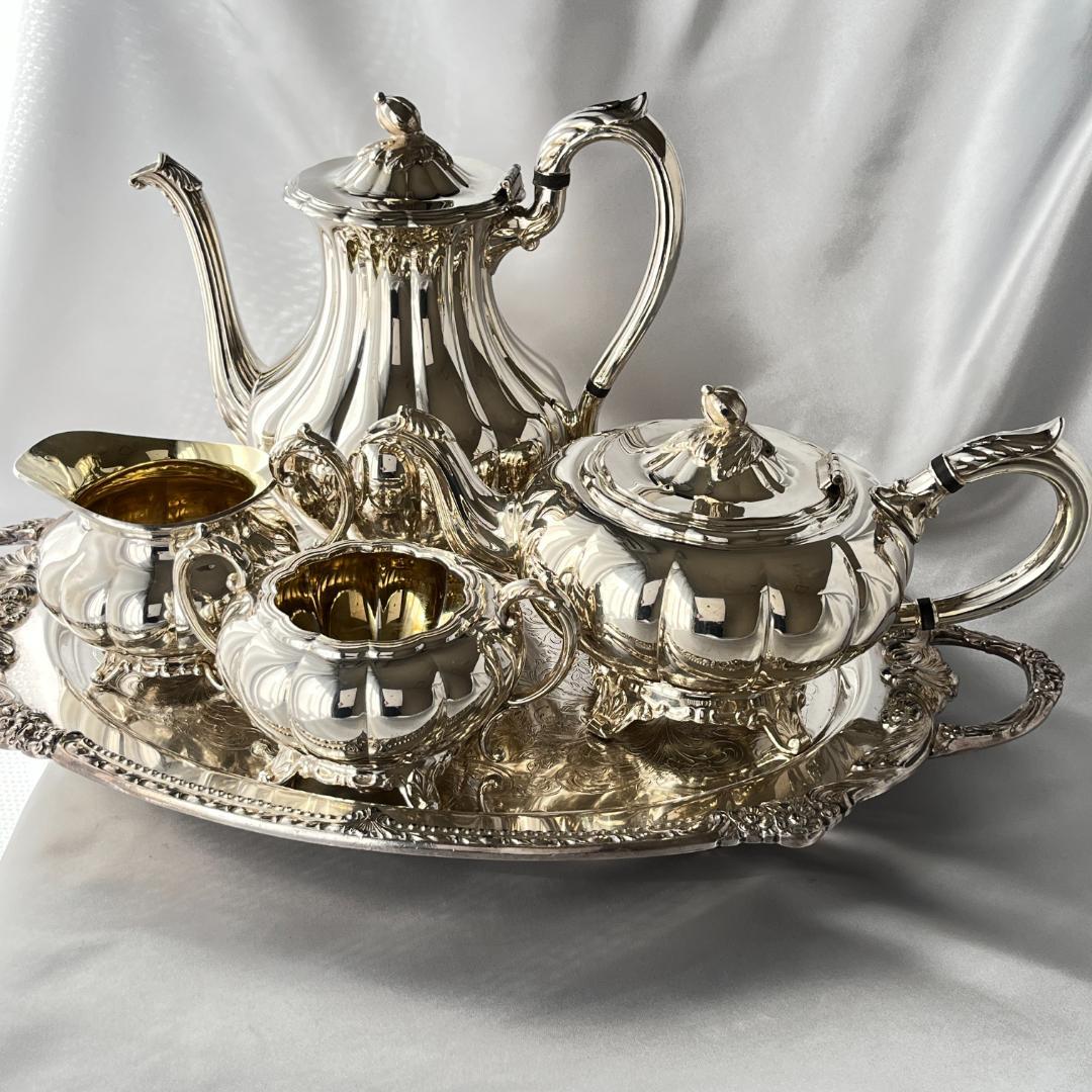 【Oneida】 メロンフォルムのティーサービス 4点