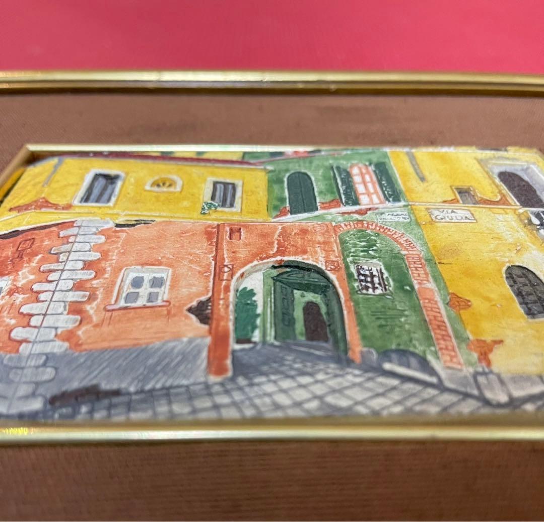 アンティーク 立体絵画・Le vie d Italia イタリア製