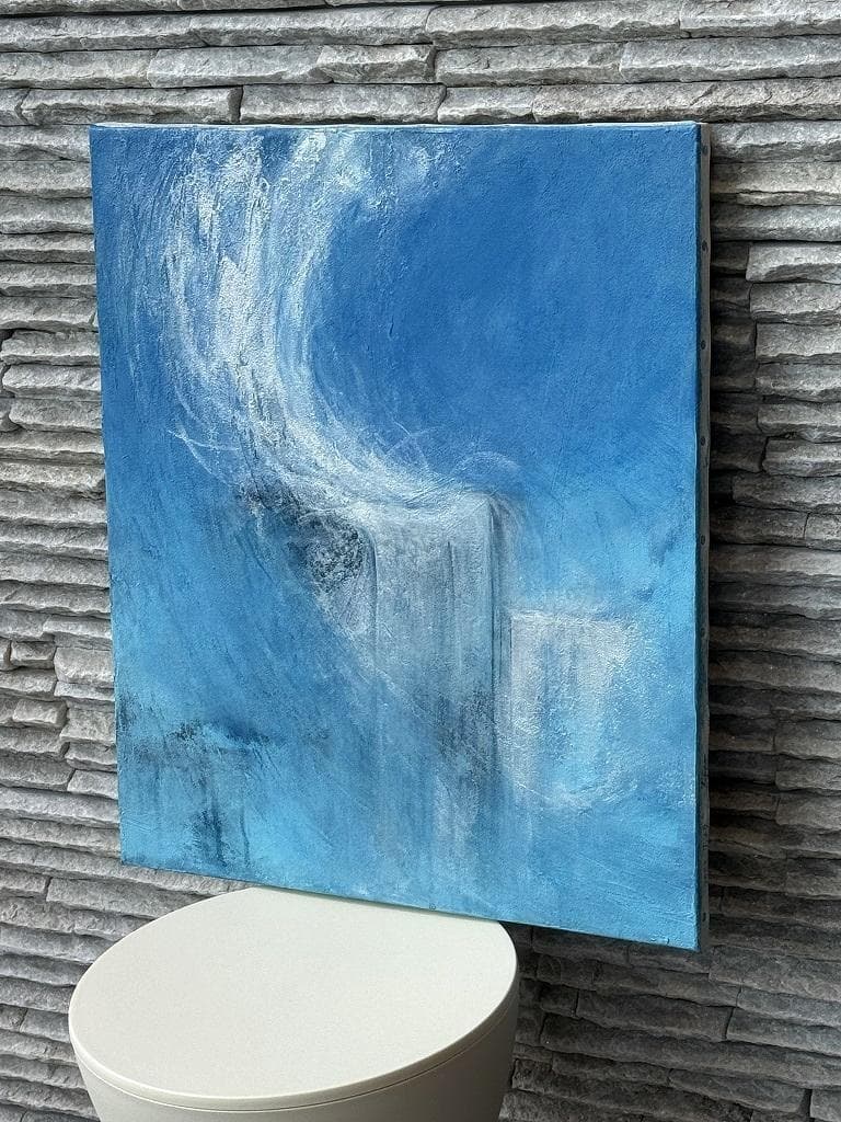 光の滝 抽象画 キャンパス アクリル 絵画 海 滝 水