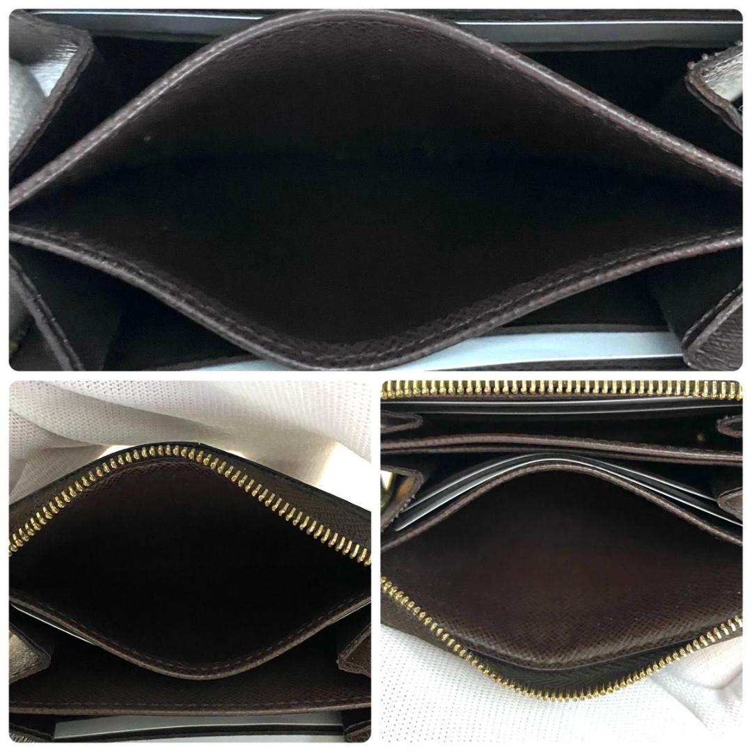 ルイ ヴィトン◎パース ダミエ ケース ブラウン ラウンドファスナー