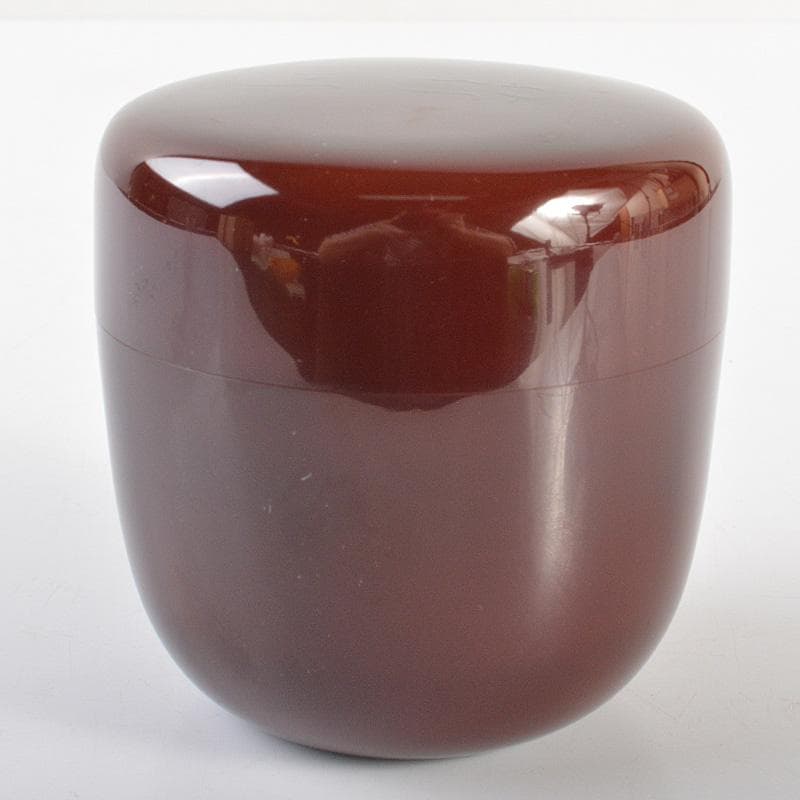 茶道具　 山中塗　中村光佑作　蓋内蒔絵　棗　共布　書付共箱　V　R6764